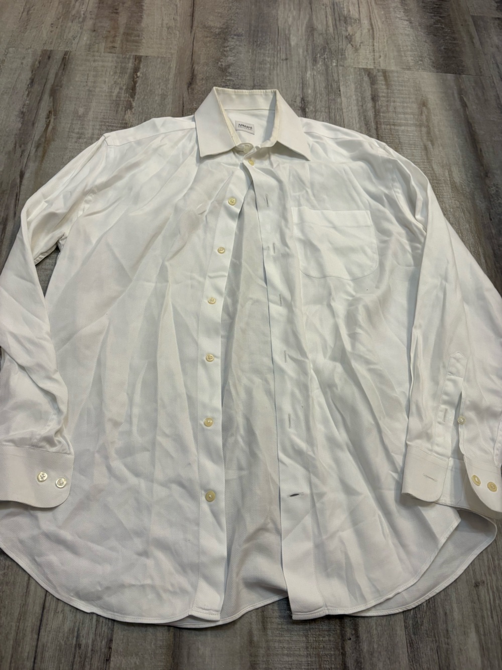 Armani Collezioni Men's Dress Shirt 39 15½ R White